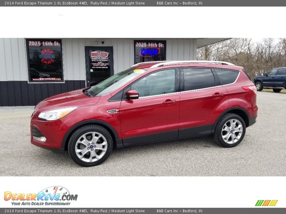 2014 Ford Escape Titanium 1.6L EcoBoost 4WD Ruby Red / Medium Light Stone Photo #2