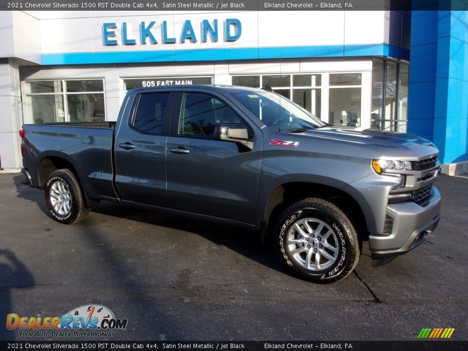 2021 Chevrolet Silverado 1500 RST Double Cab 4x4 Satin Steel Metallic / Jet Black Photo #1