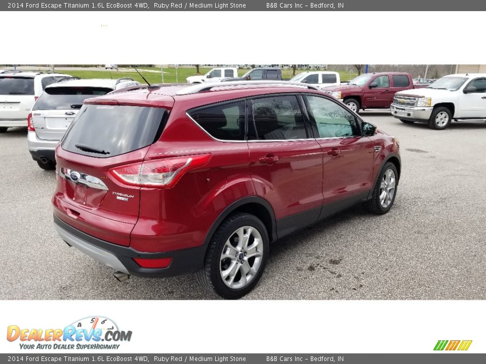 2014 Ford Escape Titanium 1.6L EcoBoost 4WD Ruby Red / Medium Light Stone Photo #6