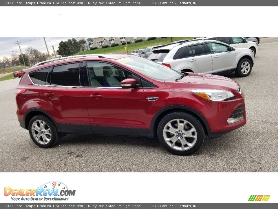 2014 Ford Escape Titanium 1.6L EcoBoost 4WD Ruby Red / Medium Light Stone Photo #7