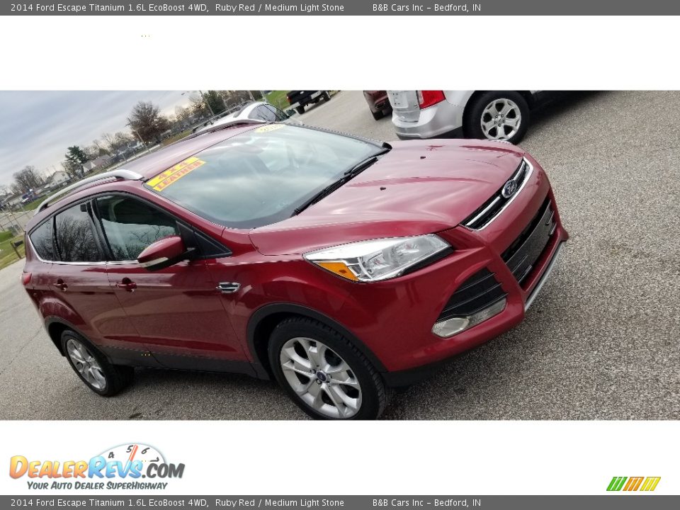 2014 Ford Escape Titanium 1.6L EcoBoost 4WD Ruby Red / Medium Light Stone Photo #8