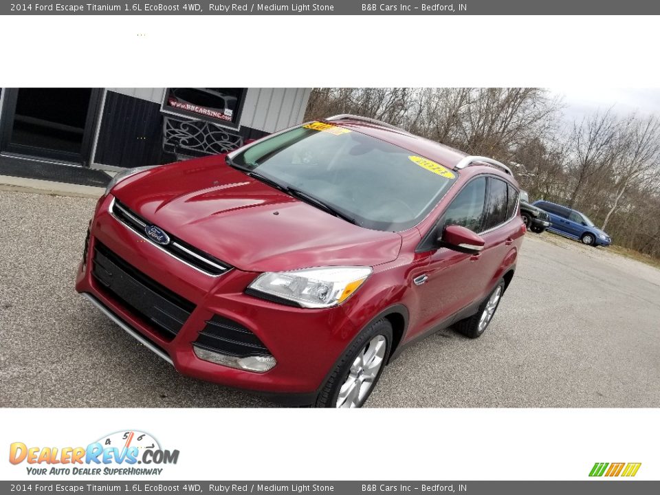 2014 Ford Escape Titanium 1.6L EcoBoost 4WD Ruby Red / Medium Light Stone Photo #9