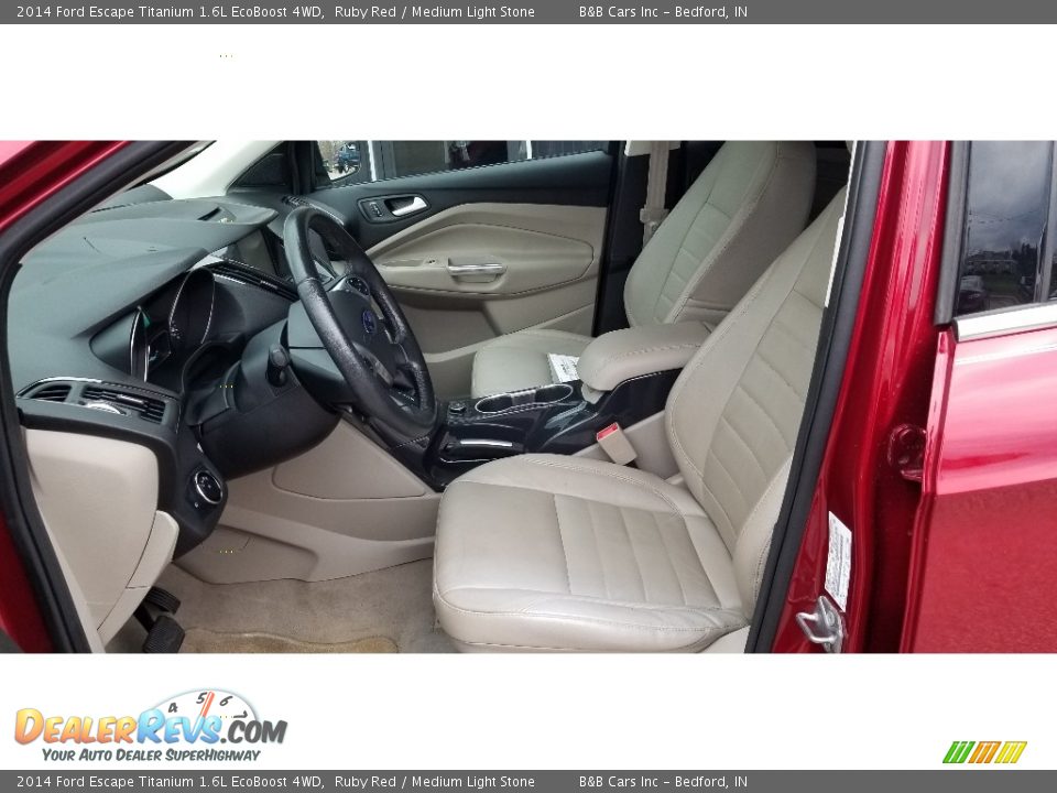 2014 Ford Escape Titanium 1.6L EcoBoost 4WD Ruby Red / Medium Light Stone Photo #12