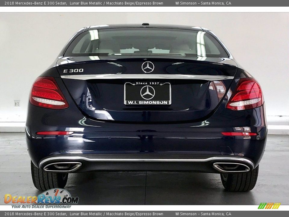2018 Mercedes-Benz E 300 Sedan Lunar Blue Metallic / Macchiato Beige/Espresso Brown Photo #3