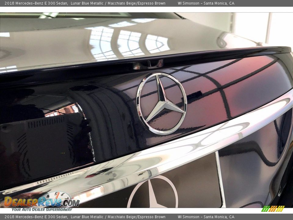 2018 Mercedes-Benz E 300 Sedan Lunar Blue Metallic / Macchiato Beige/Espresso Brown Photo #7