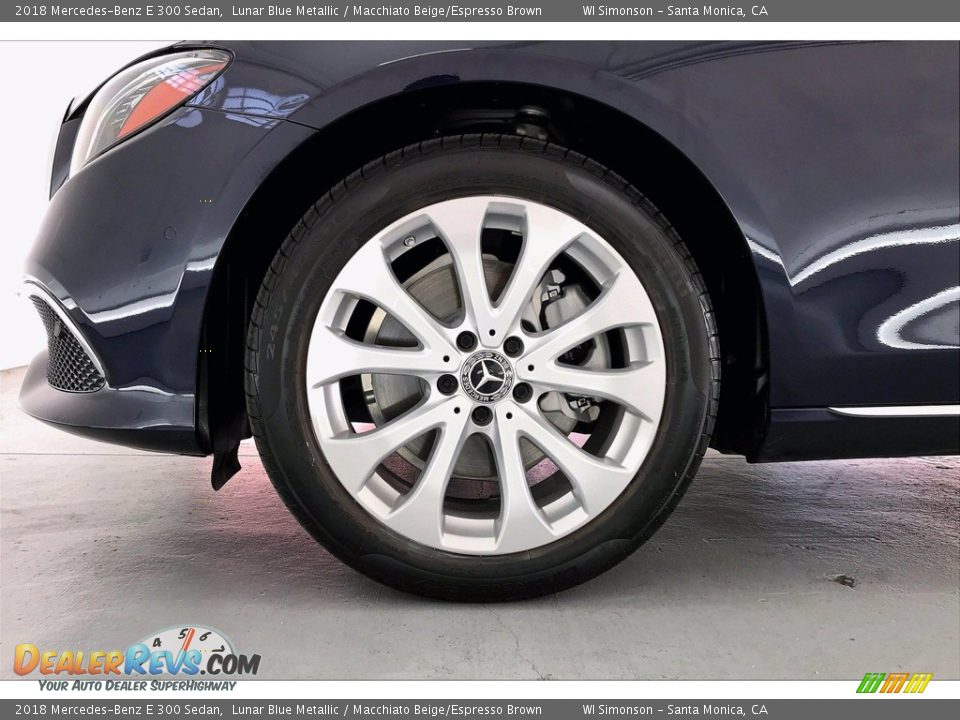 2018 Mercedes-Benz E 300 Sedan Lunar Blue Metallic / Macchiato Beige/Espresso Brown Photo #8