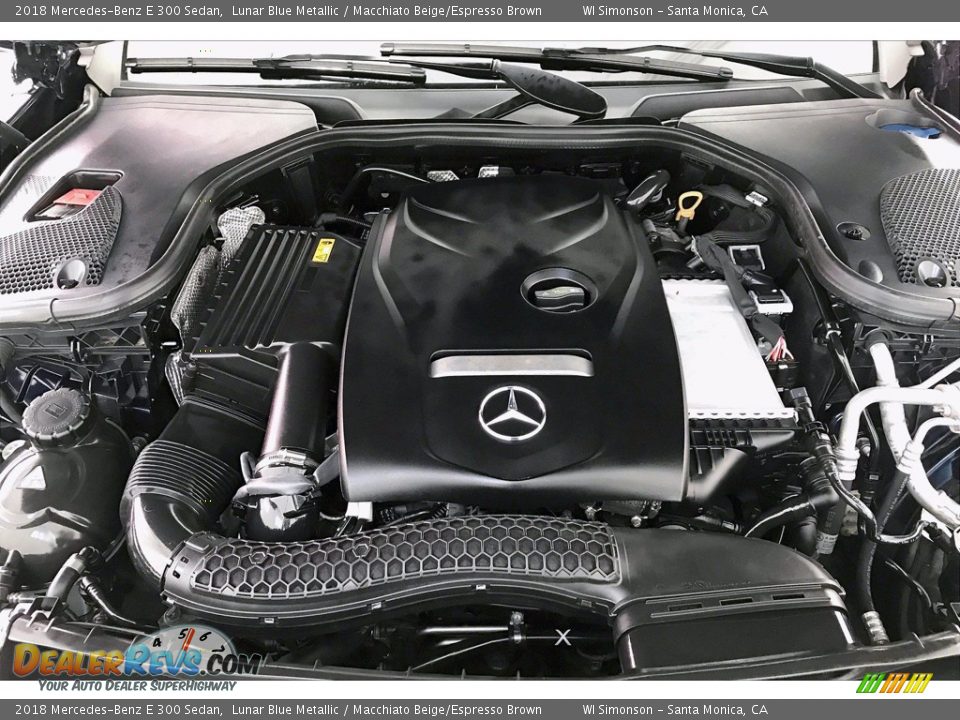 2018 Mercedes-Benz E 300 Sedan Lunar Blue Metallic / Macchiato Beige/Espresso Brown Photo #9