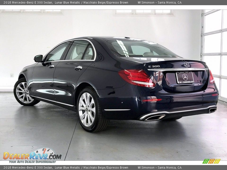 2018 Mercedes-Benz E 300 Sedan Lunar Blue Metallic / Macchiato Beige/Espresso Brown Photo #10