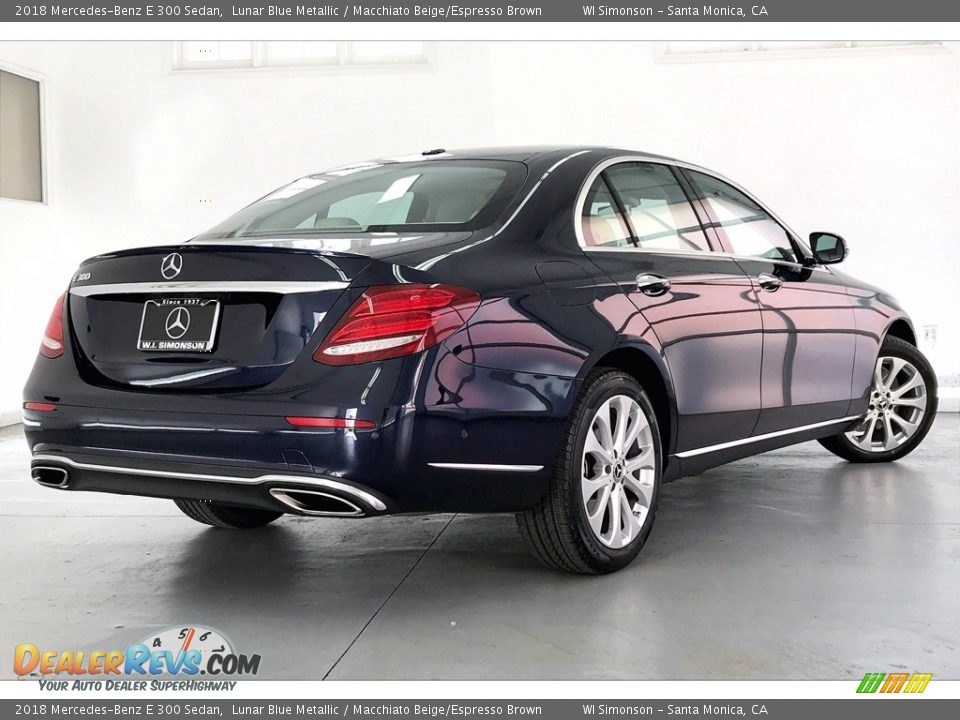 2018 Mercedes-Benz E 300 Sedan Lunar Blue Metallic / Macchiato Beige/Espresso Brown Photo #13