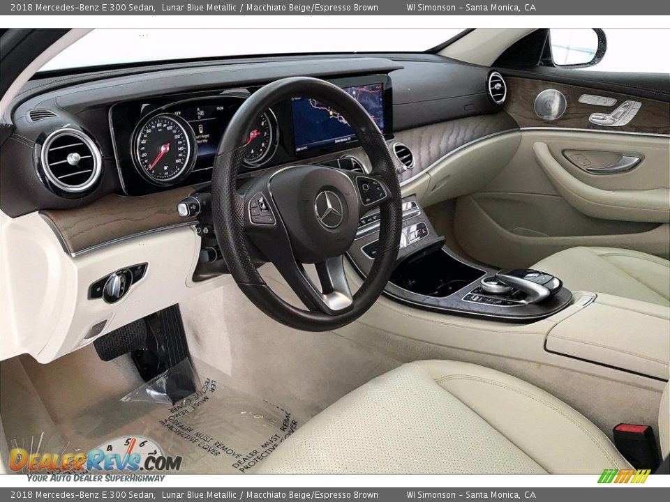 2018 Mercedes-Benz E 300 Sedan Lunar Blue Metallic / Macchiato Beige/Espresso Brown Photo #14