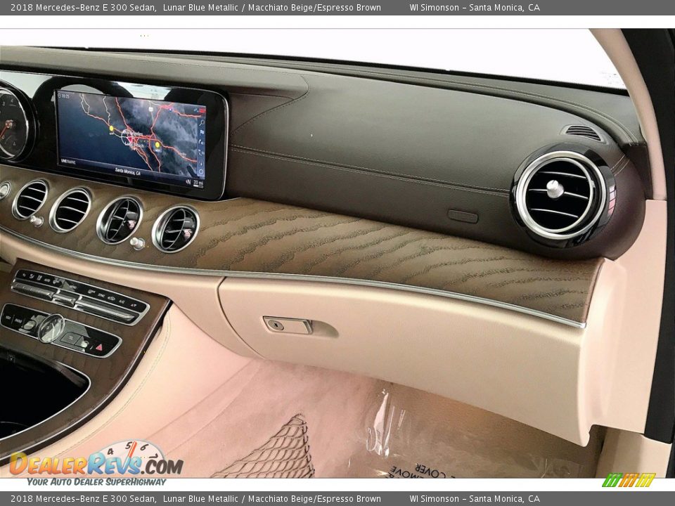 2018 Mercedes-Benz E 300 Sedan Lunar Blue Metallic / Macchiato Beige/Espresso Brown Photo #16