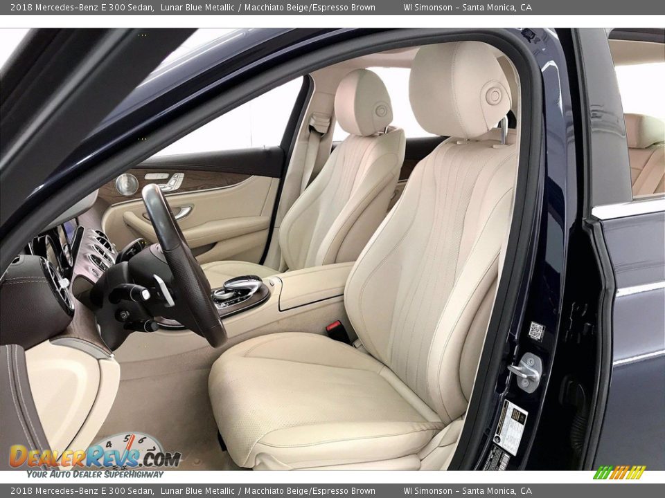 2018 Mercedes-Benz E 300 Sedan Lunar Blue Metallic / Macchiato Beige/Espresso Brown Photo #18