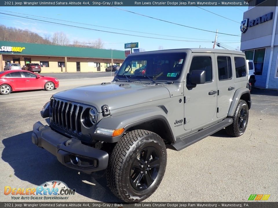 2021 Jeep Wrangler Unlimited Sahara Altitude 4x4 Sting-Gray / Black Photo #1