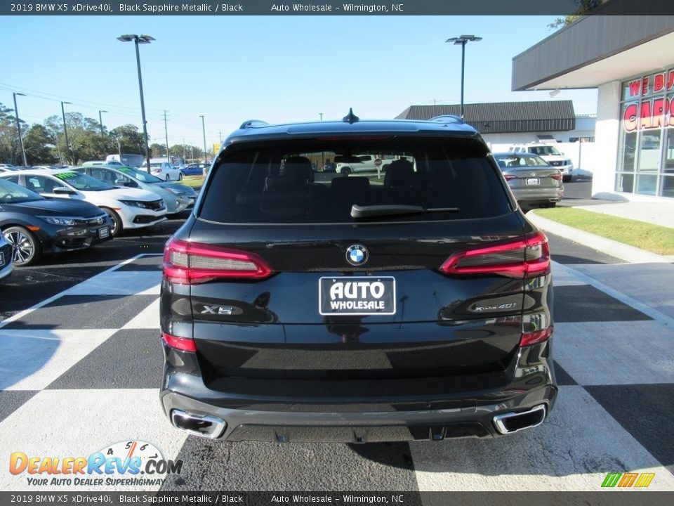 2019 BMW X5 xDrive40i Black Sapphire Metallic / Black Photo #4