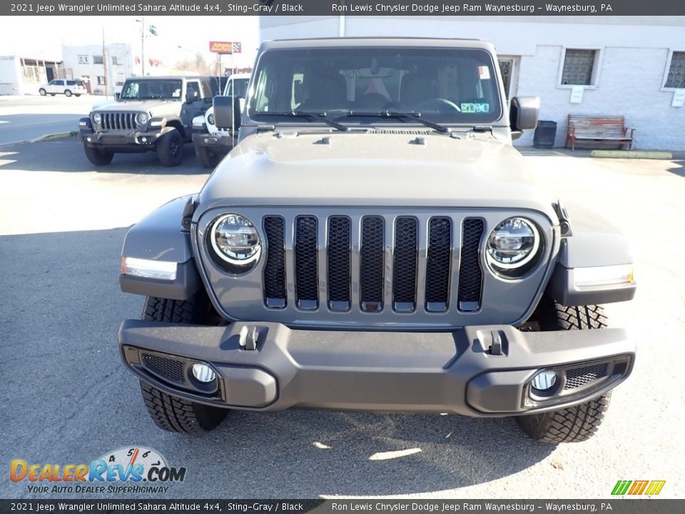 2021 Jeep Wrangler Unlimited Sahara Altitude 4x4 Sting-Gray / Black Photo #9