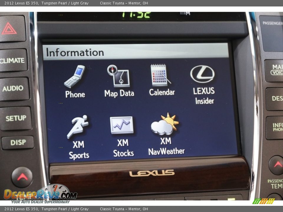 2012 Lexus ES 350 Tungsten Pearl / Light Gray Photo #12