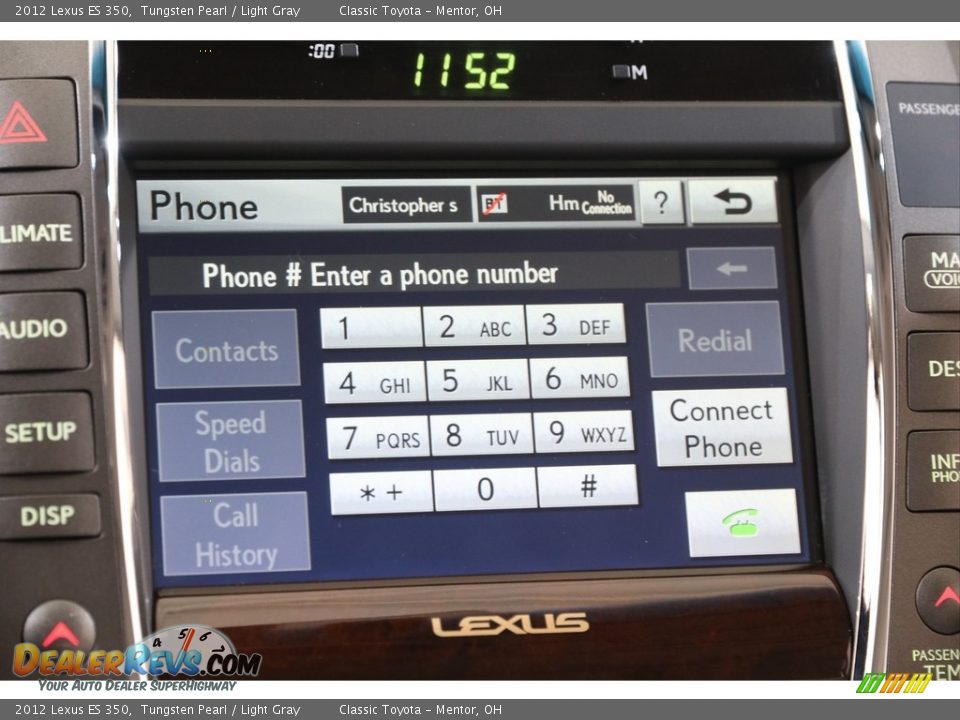 2012 Lexus ES 350 Tungsten Pearl / Light Gray Photo #13