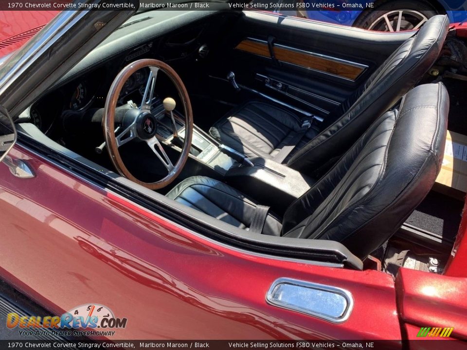 1970 Chevrolet Corvette Stingray Convertible Marlboro Maroon / Black Photo #2