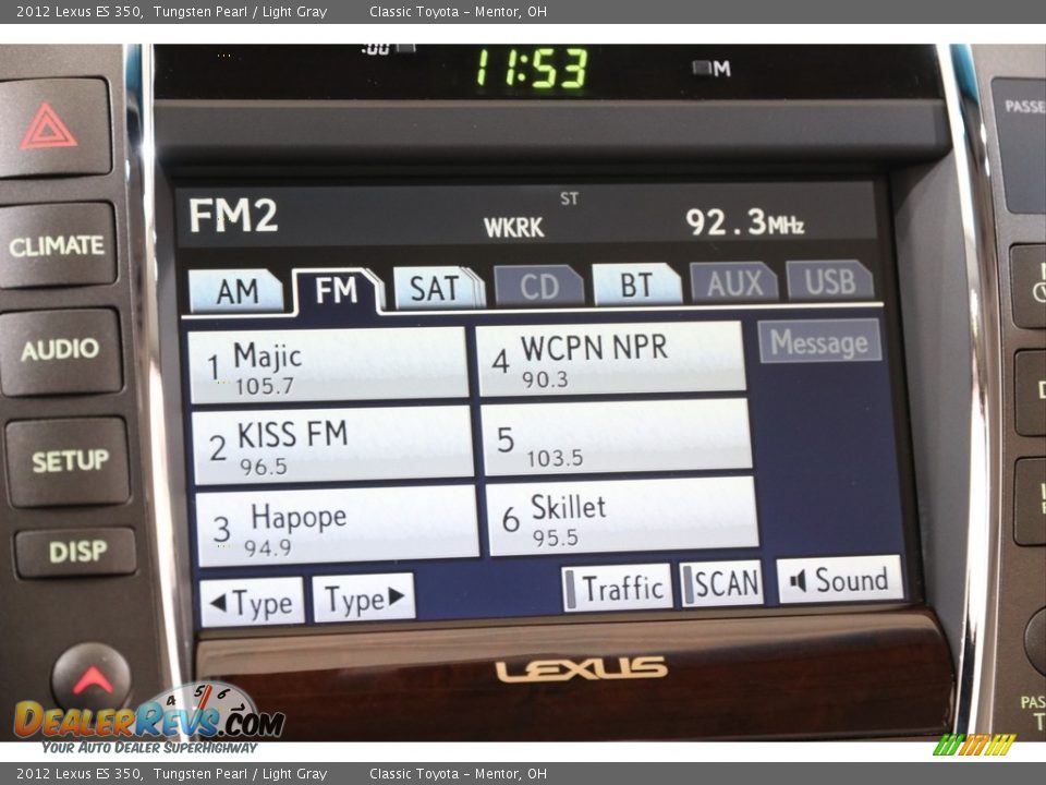 2012 Lexus ES 350 Tungsten Pearl / Light Gray Photo #14