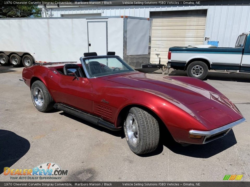 1970 Chevrolet Corvette Stingray Convertible Marlboro Maroon / Black Photo #6