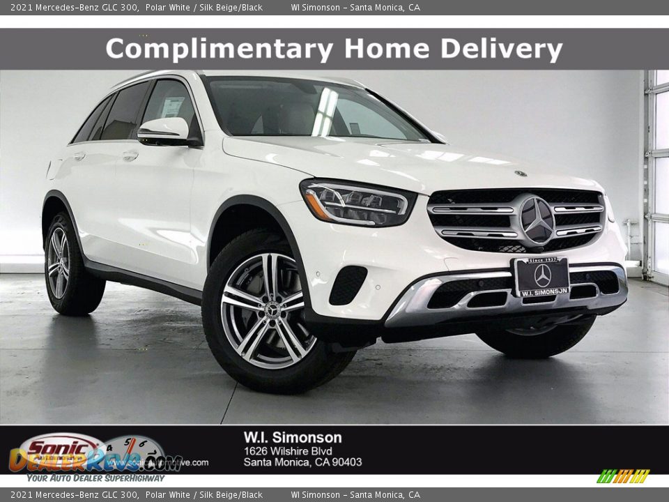 2021 Mercedes-Benz GLC 300 Polar White / Silk Beige/Black Photo #1