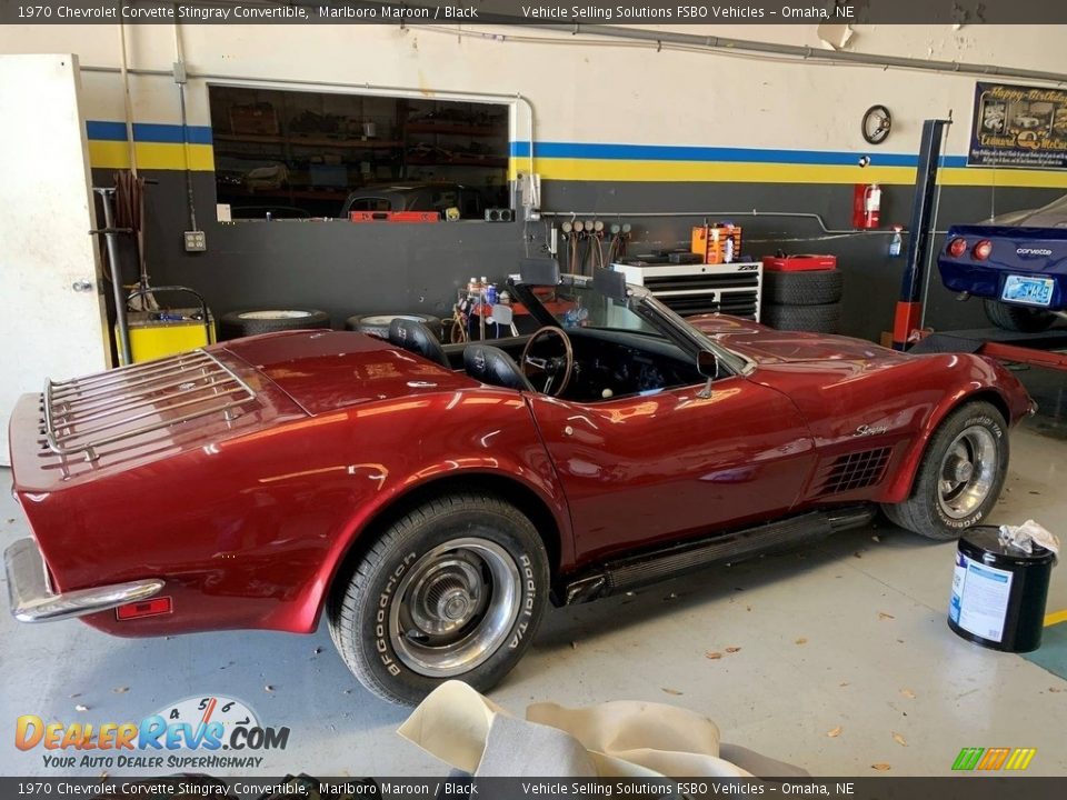 1970 Chevrolet Corvette Stingray Convertible Marlboro Maroon / Black Photo #12