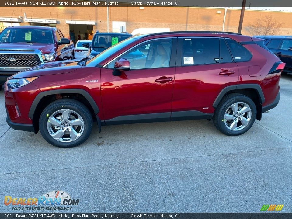 2021 Toyota RAV4 XLE AWD Hybrid Ruby Flare Pearl / Nutmeg Photo #1