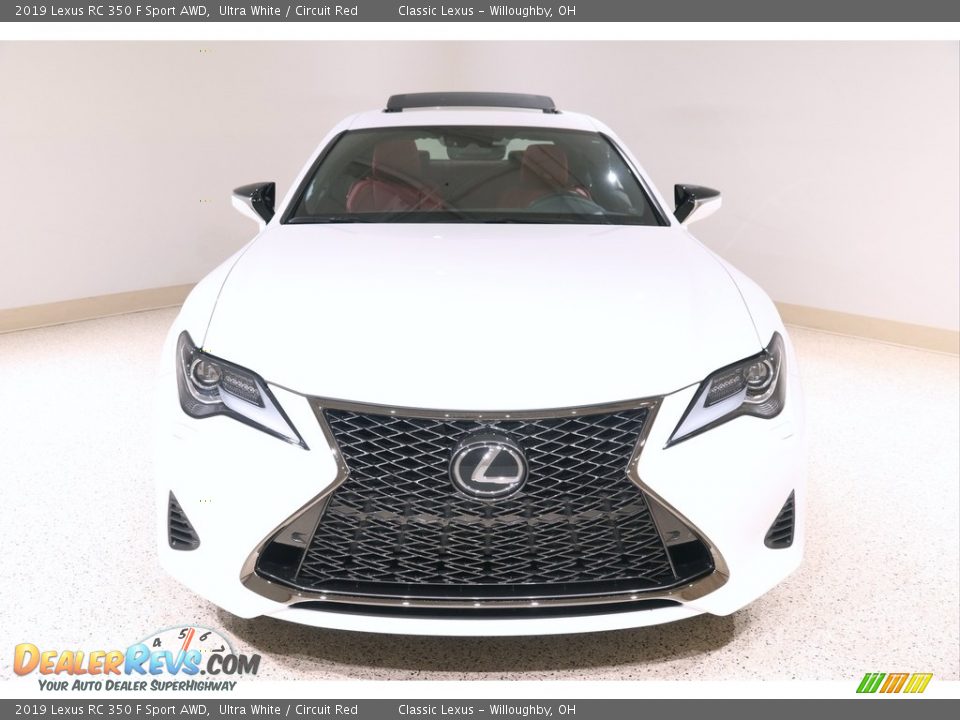 2019 Lexus RC 350 F Sport AWD Ultra White / Circuit Red Photo #2