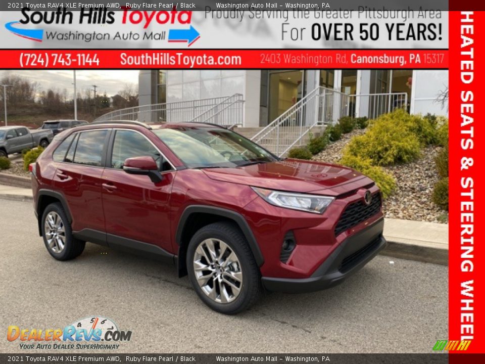 2021 Toyota RAV4 XLE Premium AWD Ruby Flare Pearl / Black Photo #1