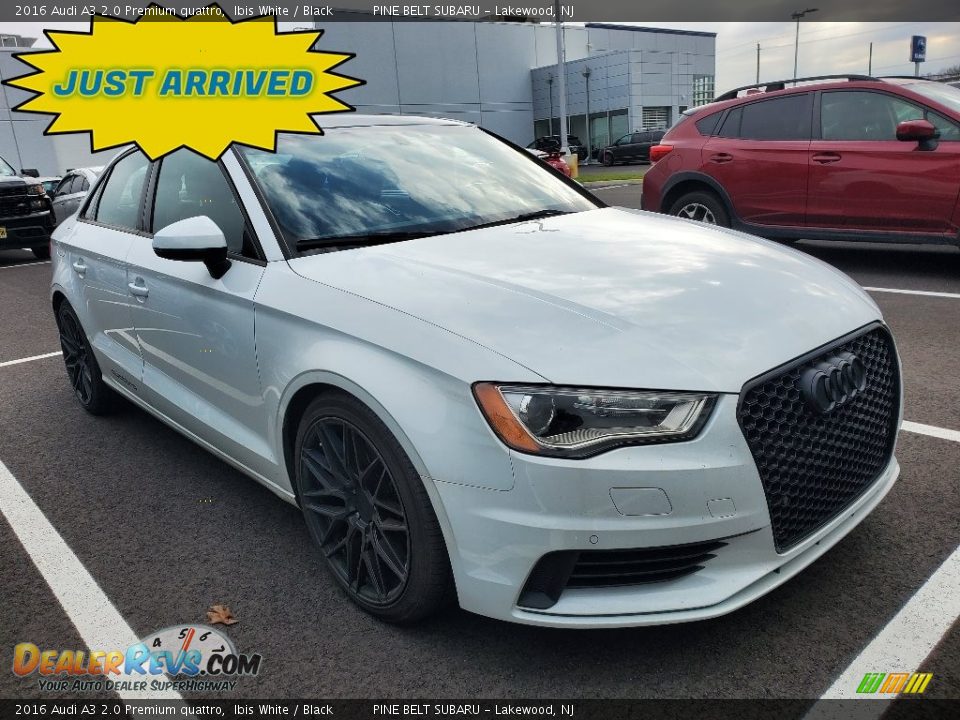 2016 Audi A3 2.0 Premium quattro Ibis White / Black Photo #1