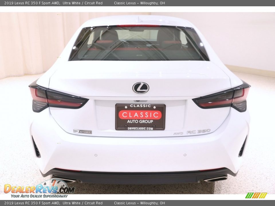 2019 Lexus RC 350 F Sport AWD Ultra White / Circuit Red Photo #27