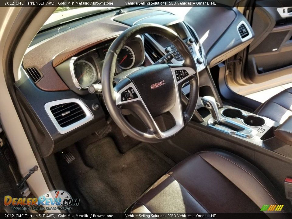 2012 GMC Terrain SLT AWD Gold Mist Metallic / Brownstone Photo #3