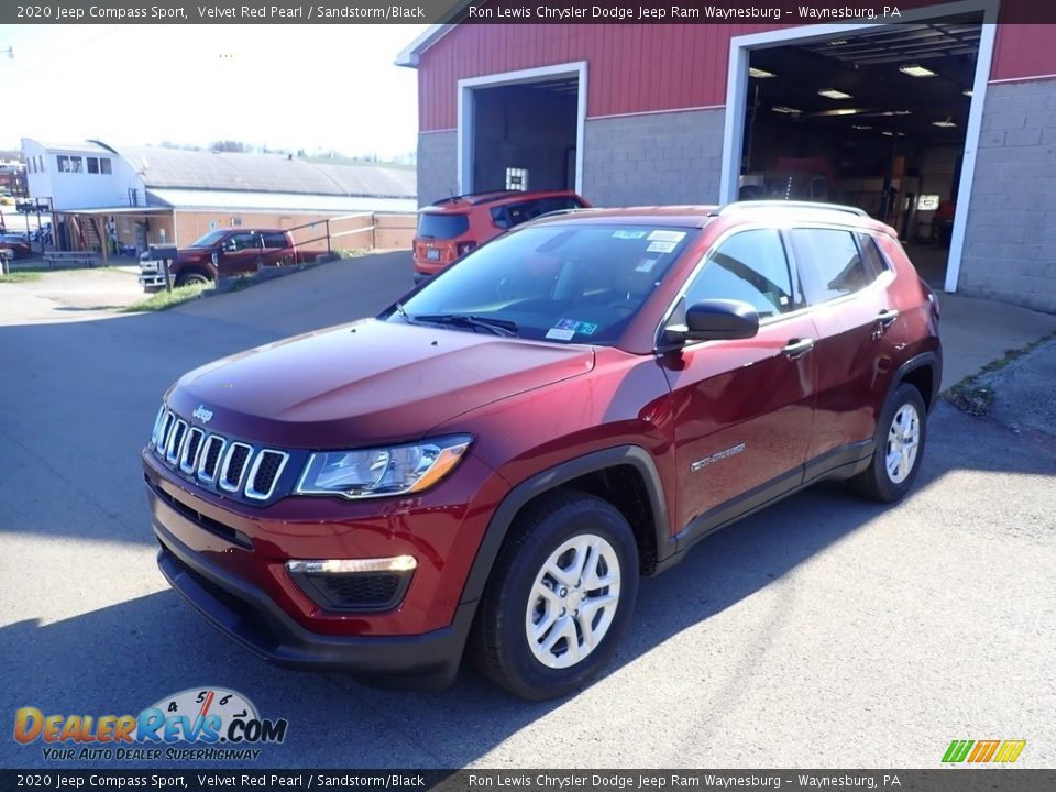 2020 Jeep Compass Sport Velvet Red Pearl / Sandstorm/Black Photo #1