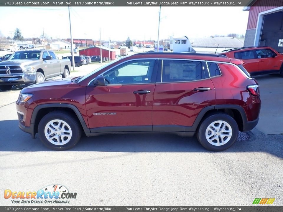 2020 Jeep Compass Sport Velvet Red Pearl / Sandstorm/Black Photo #3