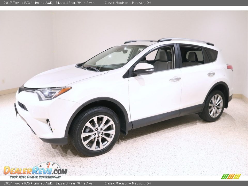 2017 Toyota RAV4 Limited AWD Blizzard Pearl White / Ash Photo #3