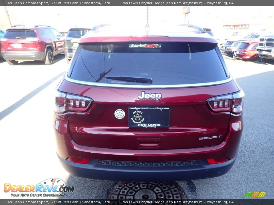 2020 Jeep Compass Sport Velvet Red Pearl / Sandstorm/Black Photo #5