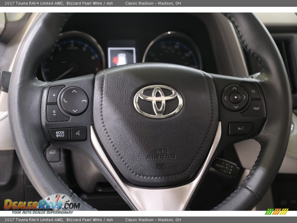 2017 Toyota RAV4 Limited AWD Blizzard Pearl White / Ash Photo #6