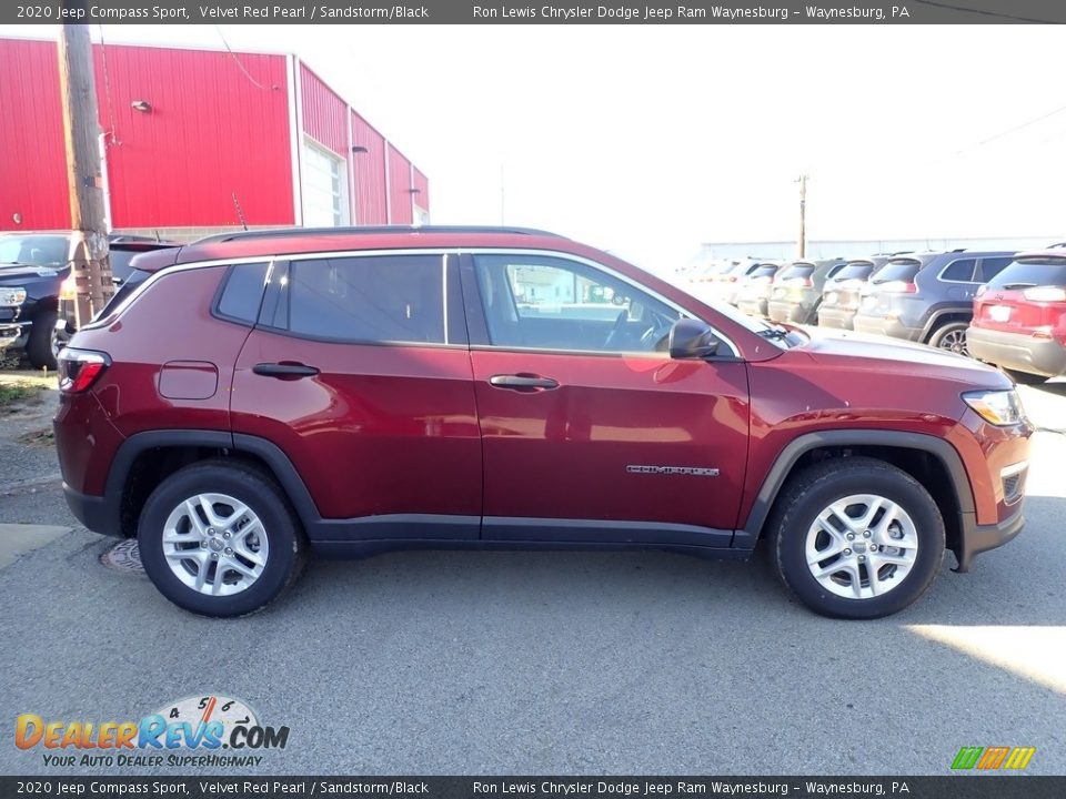 2020 Jeep Compass Sport Velvet Red Pearl / Sandstorm/Black Photo #7