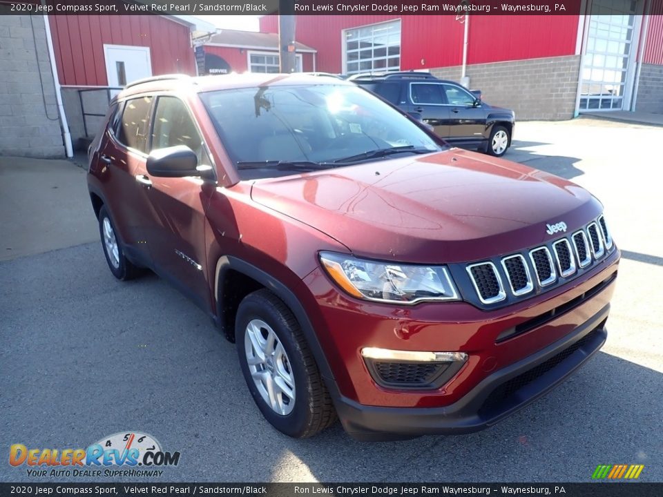 2020 Jeep Compass Sport Velvet Red Pearl / Sandstorm/Black Photo #8