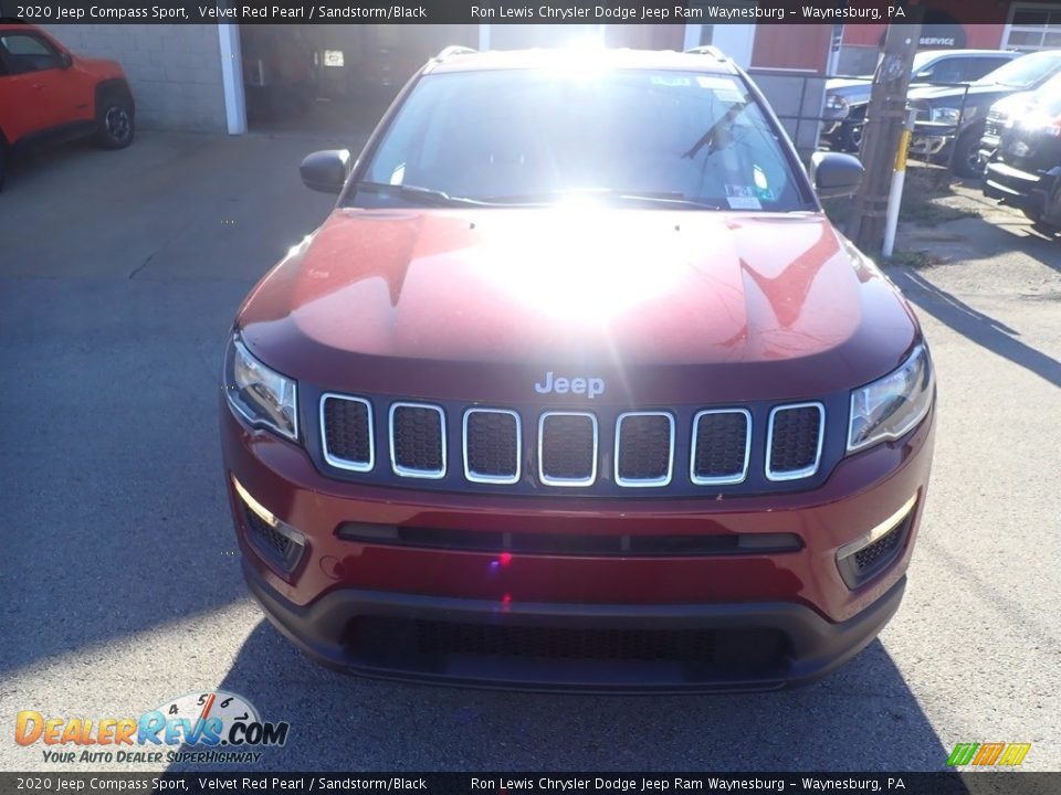 2020 Jeep Compass Sport Velvet Red Pearl / Sandstorm/Black Photo #9