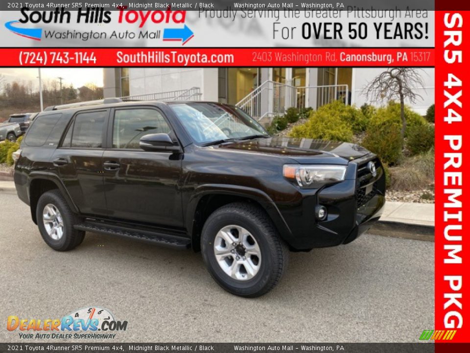 2021 Toyota 4Runner SR5 Premium 4x4 Midnight Black Metallic / Black Photo #1
