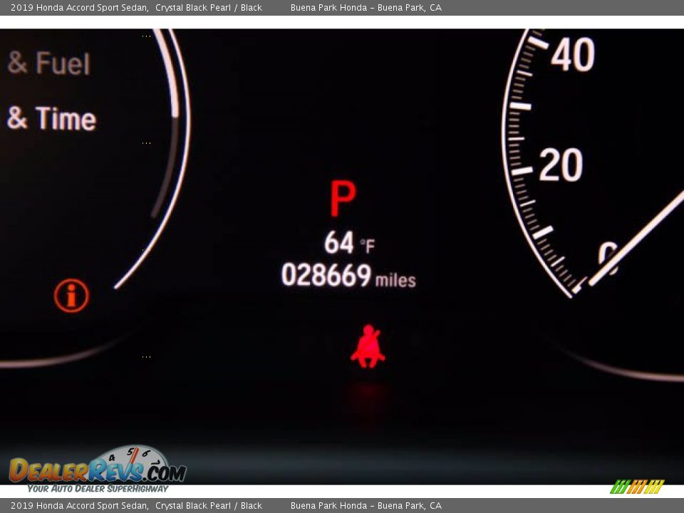 2019 Honda Accord Sport Sedan Crystal Black Pearl / Black Photo #6
