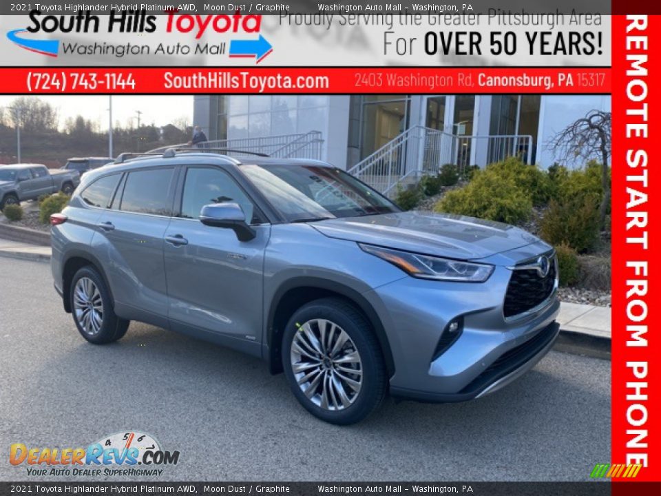 2021 Toyota Highlander Hybrid Platinum AWD Moon Dust / Graphite Photo #1