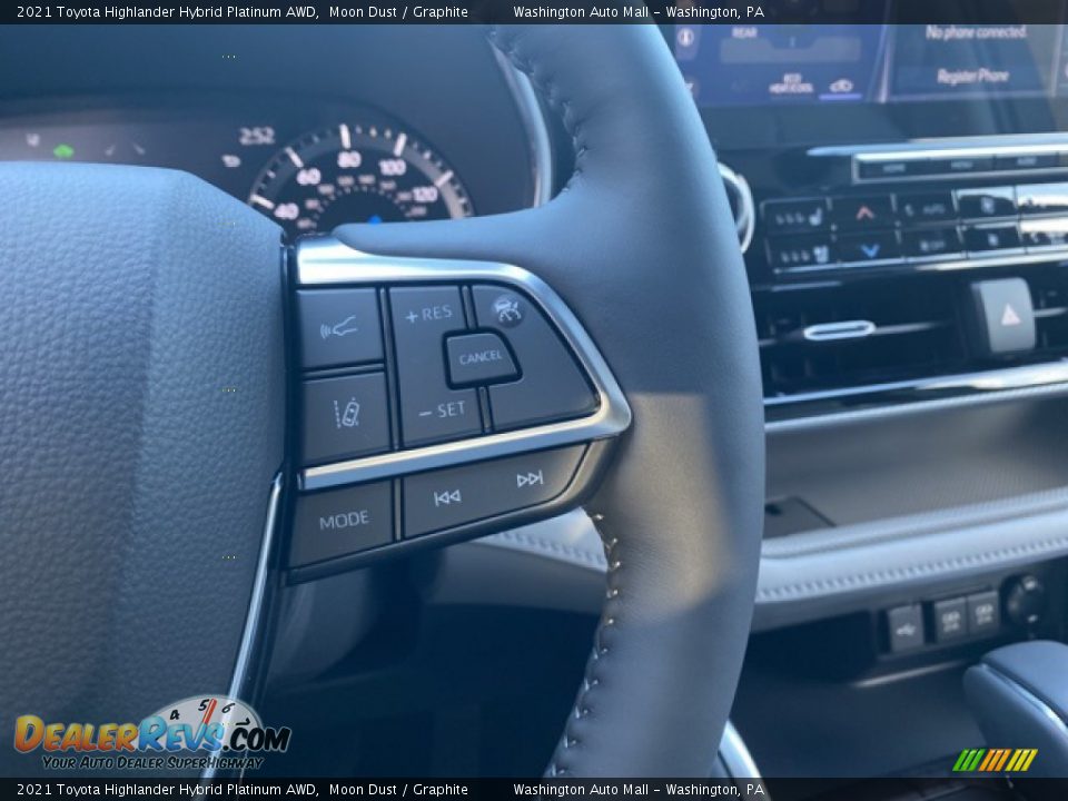 2021 Toyota Highlander Hybrid Platinum AWD Steering Wheel Photo #7