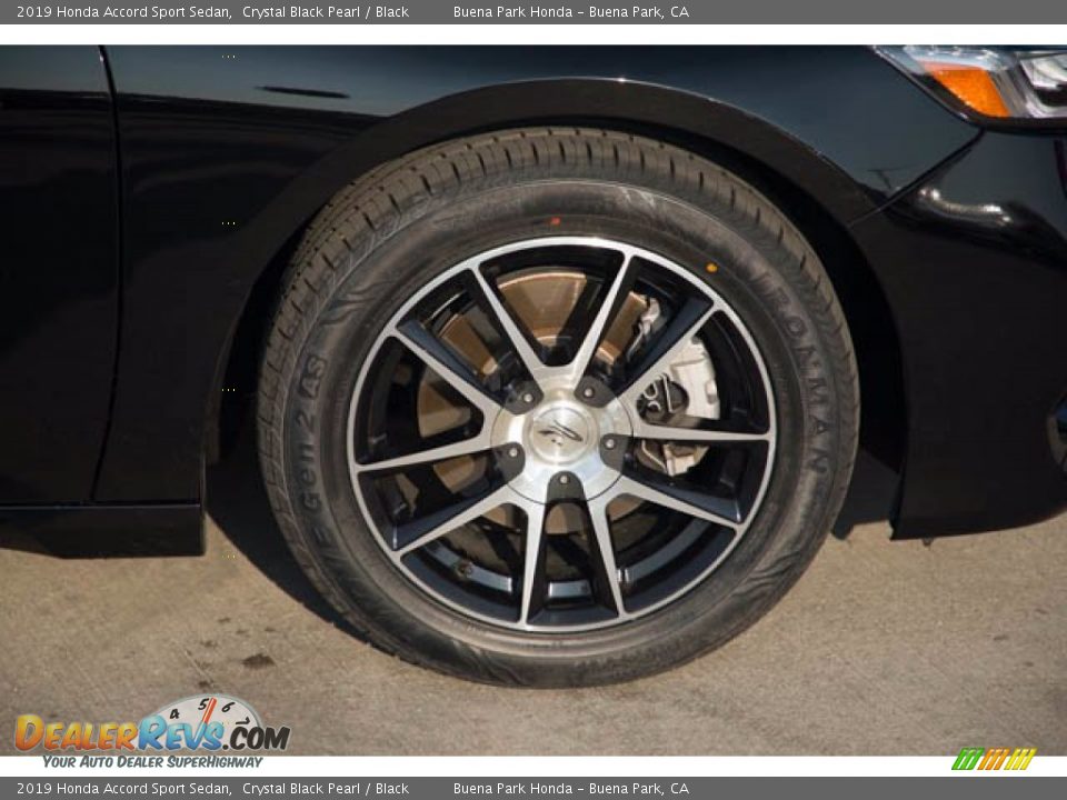 2019 Honda Accord Sport Sedan Crystal Black Pearl / Black Photo #35