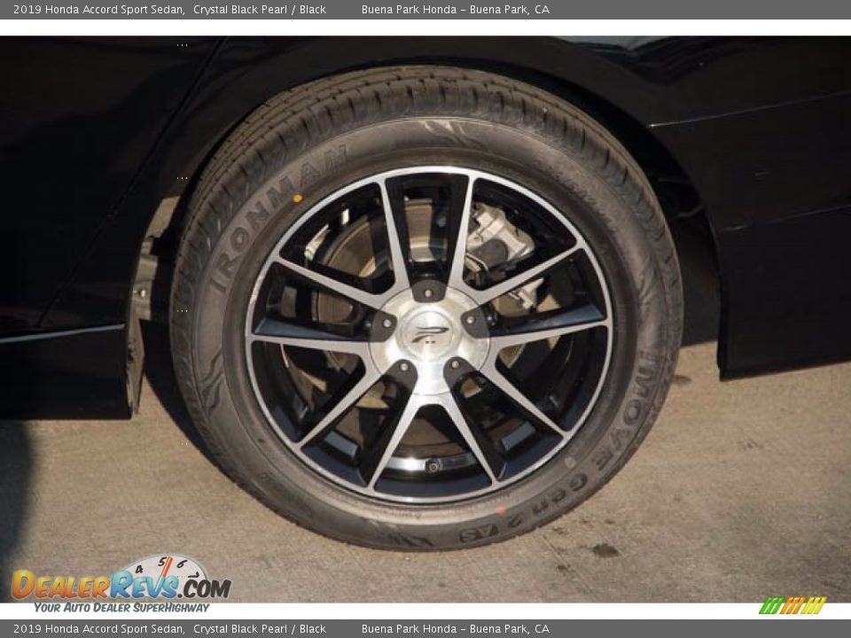 2019 Honda Accord Sport Sedan Crystal Black Pearl / Black Photo #36