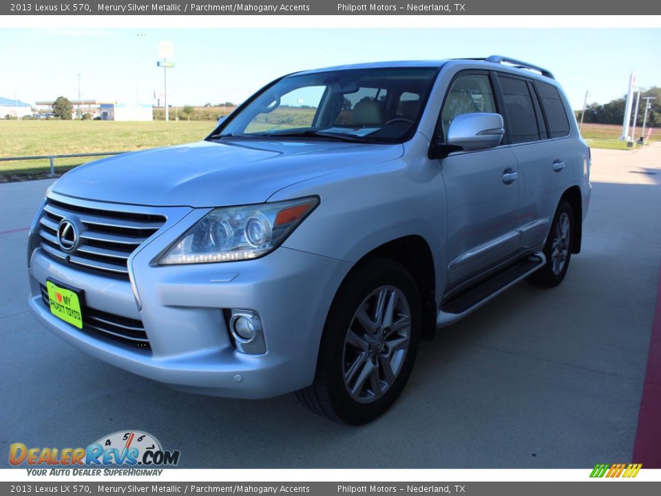 2013 Lexus LX 570 Merury Silver Metallic / Parchment/Mahogany Accents Photo #4