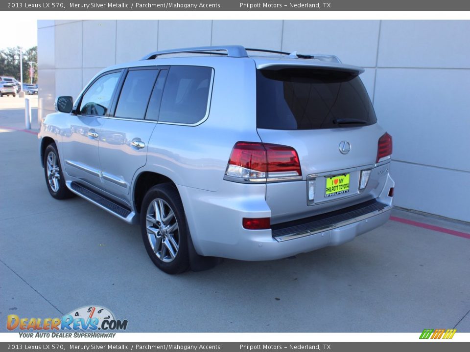 2013 Lexus LX 570 Merury Silver Metallic / Parchment/Mahogany Accents Photo #6