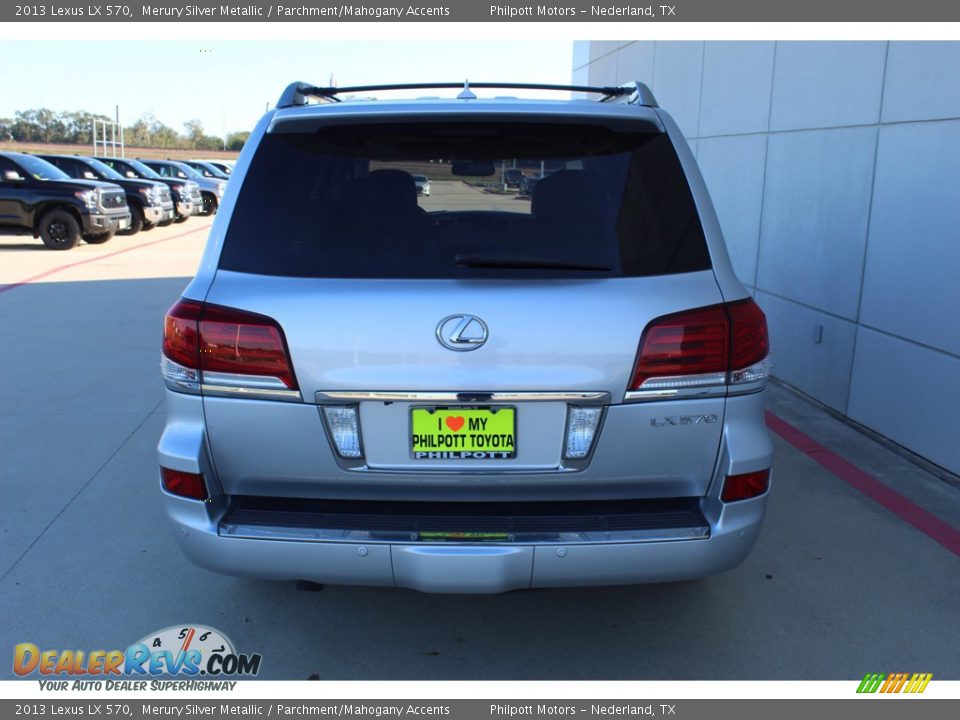 2013 Lexus LX 570 Merury Silver Metallic / Parchment/Mahogany Accents Photo #7