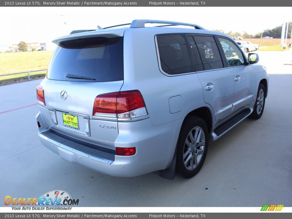 2013 Lexus LX 570 Merury Silver Metallic / Parchment/Mahogany Accents Photo #8